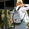Рюкзак роллтоп жіночий Sambag RollTop KZN принт білий з чорним