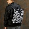 Рюкзак роллтоп чоловічий Sambag RollTop KZN принт білий з чорним