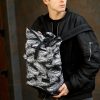 Рюкзак роллтоп чоловічий Sambag RollTop KZN принт білий з чорним