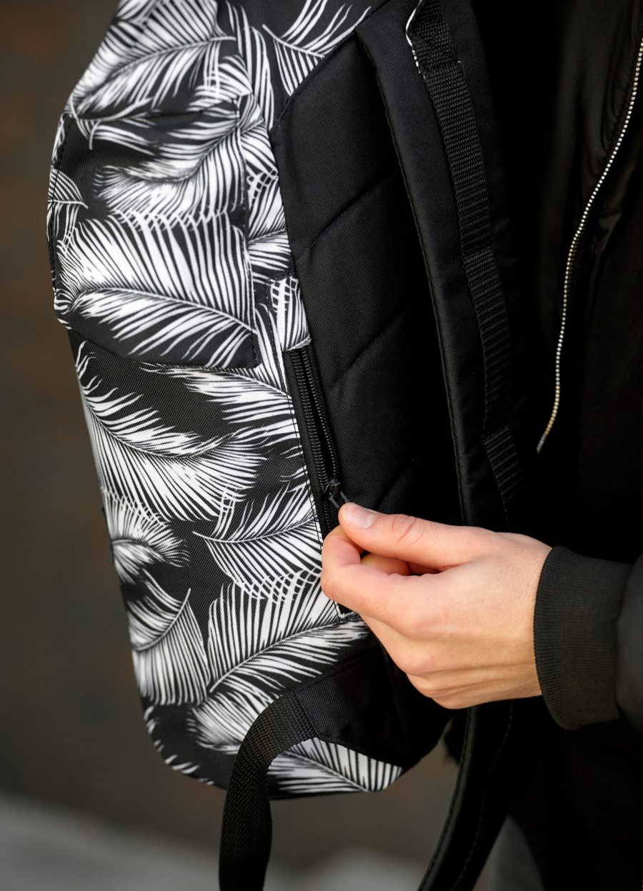 Рюкзак роллтоп чоловічий Sambag RollTop KZN принт білий з чорним