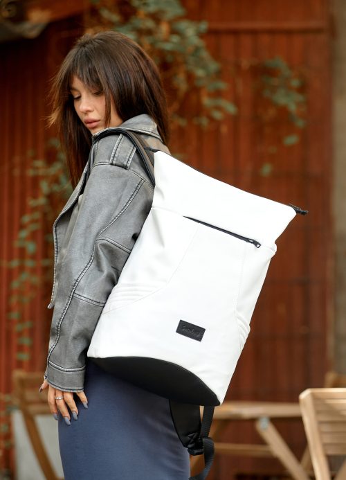 Рюкзак роллтоп жіночий Sambag Sambag RollTop X білий