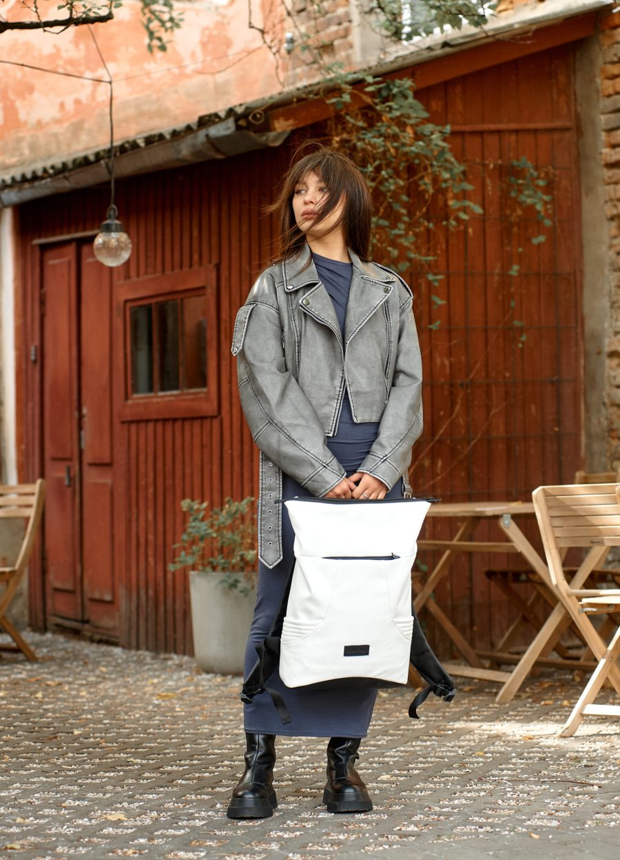 Рюкзак роллтоп жіночий Sambag Sambag RollTop X білий