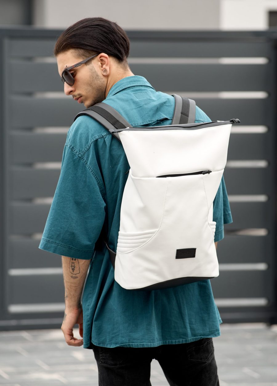 Рюкзак роллтоп чоловічий Sambag RollTop X білий
