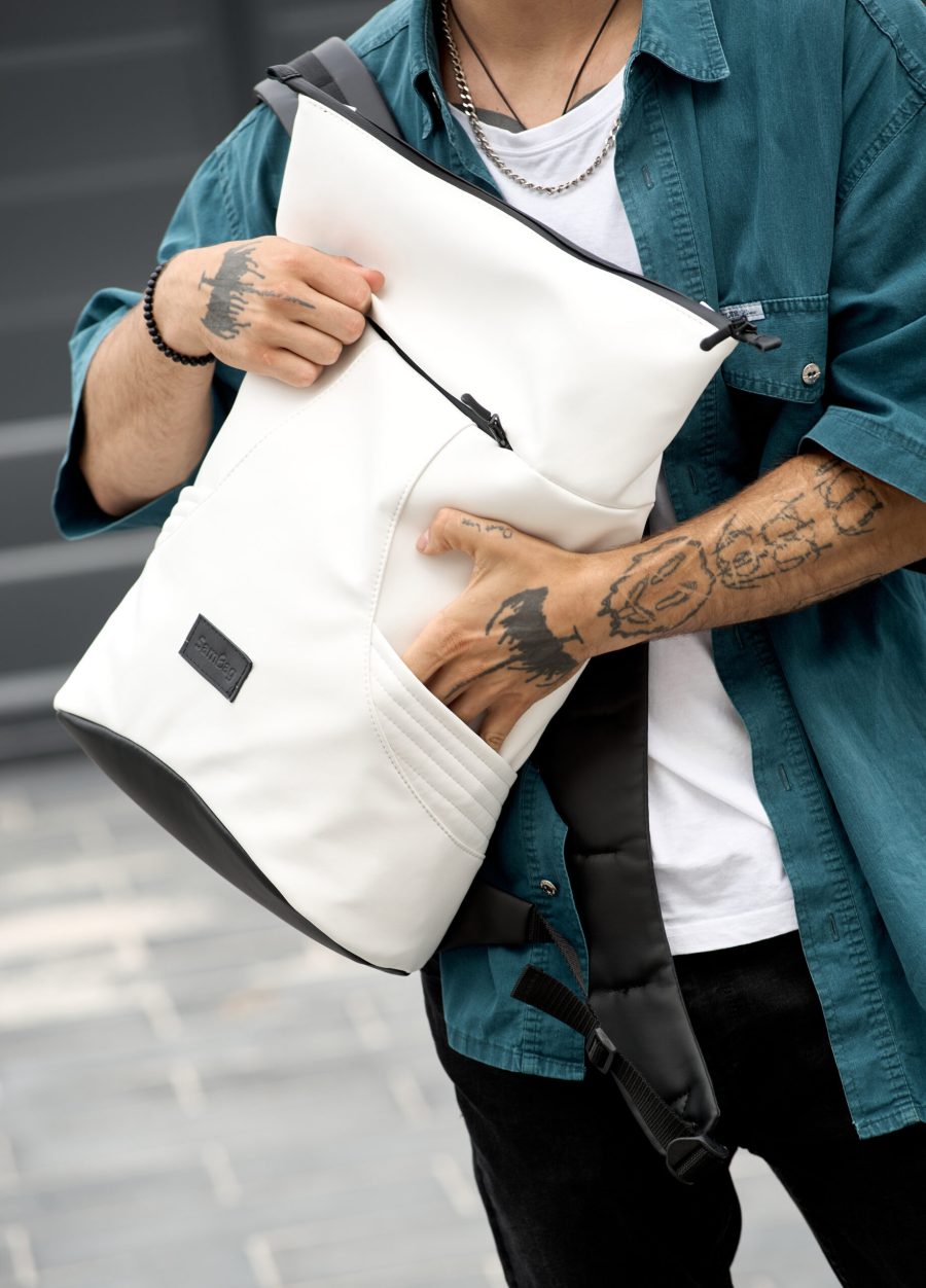 Рюкзак роллтоп чоловічий Sambag RollTop X білий
