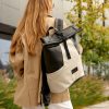 Женский рюкзак роллтоп Sambag RollTop X черный с серым
