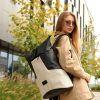 Женский рюкзак роллтоп Sambag RollTop X черный с серым