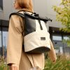 Женский рюкзак роллтоп Sambag RollTop X черный с серым