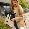 Женский рюкзак роллтоп Sambag RollTop X черный с серым