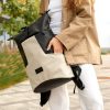 Женский рюкзак роллтоп Sambag RollTop X черный с серым
