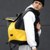Мужской рюкзак роллтоп Sambag RollTop X черный с желтым