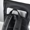 Рюкзак роллтоп жіночий Sambag RollTop MQN чорний зі срібним