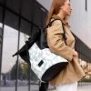 Рюкзак роллтоп жіночий Sambag RollTop X чорно-білий з принтом