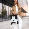 Рюкзак роллтоп жіночий Sambag RollTop X чорно-білий з принтом