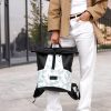 Рюкзак роллтоп жіночий Sambag RollTop X чорно-білий з принтом