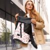 Рюкзак роллтоп жіночий Sambag RollTop X з принтом чорний