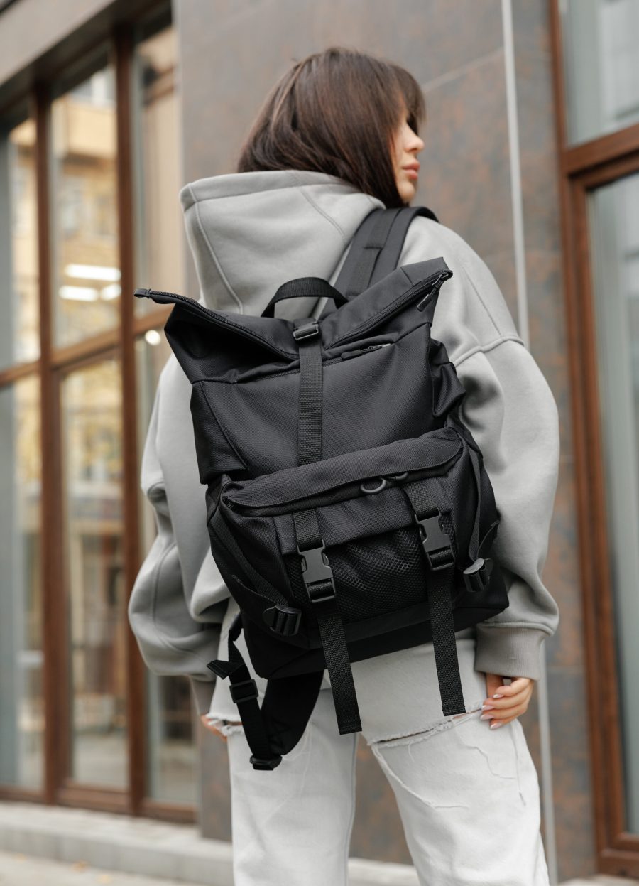 Рюкзак жіночий роллтоп Sambag RollTop Double чорний