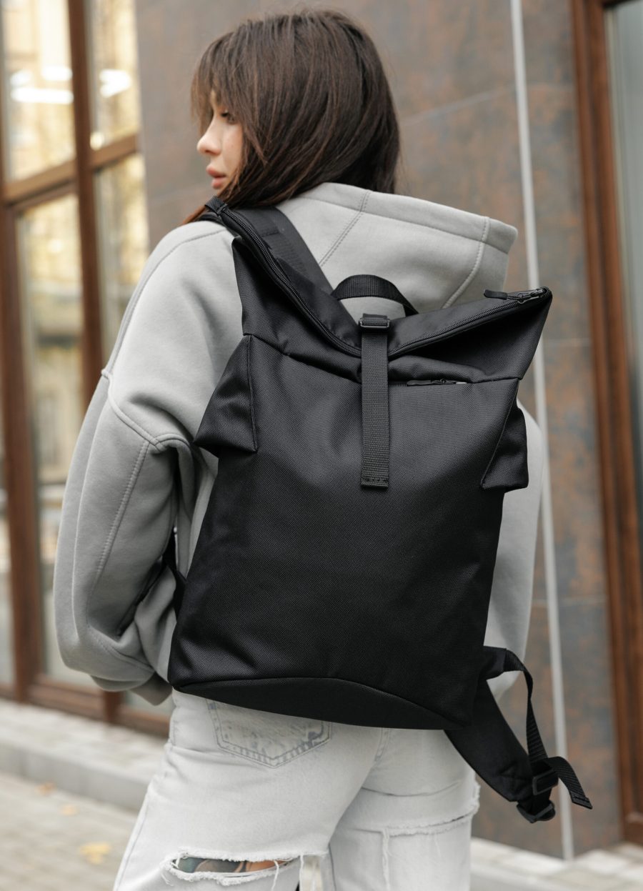 Рюкзак жіночий роллтоп Sambag RollTop Double чорний