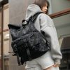 Женский рюкзак роллтоп Sambag RollTop Double черный принт
