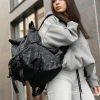 Женский рюкзак роллтоп Sambag RollTop Double черный принт