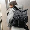 Женский рюкзак роллтоп Sambag RollTop Double черный принт