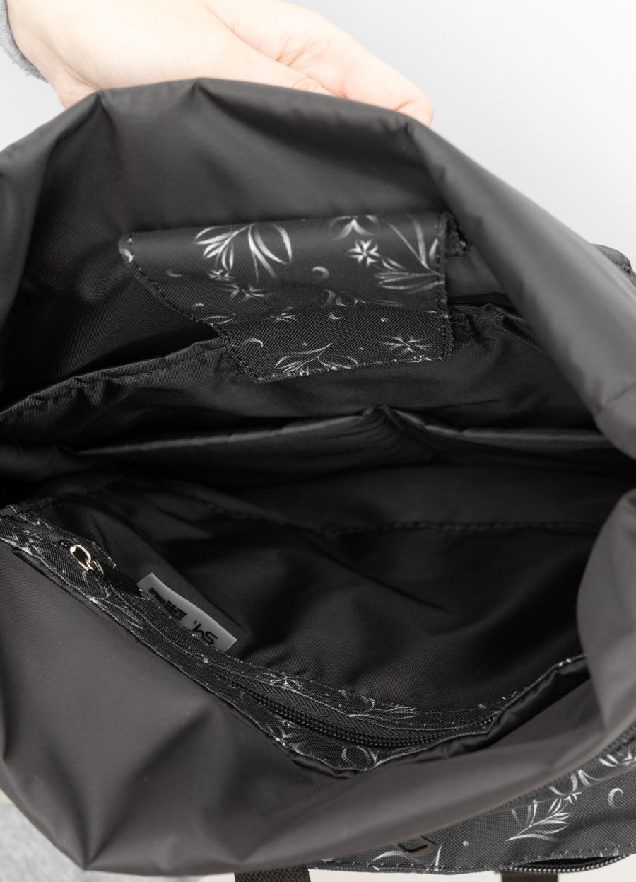Женский рюкзак роллтоп Sambag RollTop Double черный принт