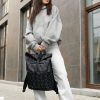 Женский рюкзак роллтоп Sambag RollTop Double черный принт