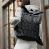Женский рюкзак роллтоп Sambag RollTop Double черный принт