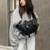 Женский рюкзак роллтоп Sambag RollTop Double черный принт
