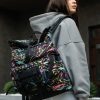Рюкзак жіночий роллтоп Sambag RollTop Double принт чорний