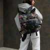 Рюкзак жіночий роллтоп Sambag RollTop Double принт чорний