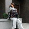 Рюкзак жіночий роллтоп Sambag RollTop Double принт чорний