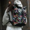 Рюкзак жіночий роллтоп Sambag RollTop Double принт чорний