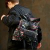 Мужской рюкзак роллтоп Sambag RollTop Double черный с принтом