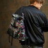 Мужской рюкзак роллтоп Sambag RollTop Double черный с принтом
