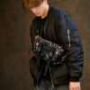 Мужской рюкзак роллтоп Sambag RollTop Double черный с принтом