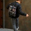 Мужской рюкзак роллтоп Sambag RollTop Double черный с принтом