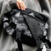 Рюкзак роллтоп жіночий Sambag RollTop Double принт чорний з білим