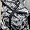 Рюкзак роллтоп жіночий Sambag RollTop Double принт чорний з білим