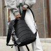 Рюкзак роллтоп жіночий Sambag RollTop Double принт чорний з білим