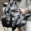 Рюкзак роллтоп жіночий Sambag RollTop Double принт чорний з білим