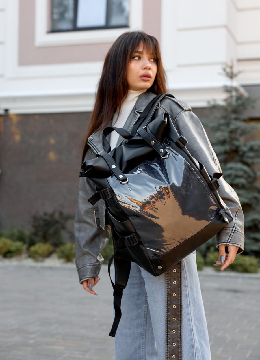 Женский рюкзак Sambag RollTop Hacking черный