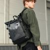 Мужской рюкзак Sambag RollTop Hacking черный