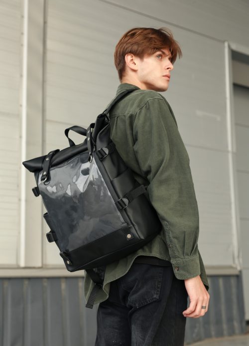 Рюкзак чоловічий Sambag RollTop Hacking чорний