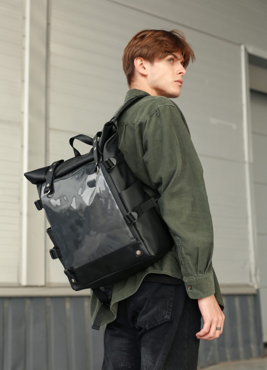 Мужской рюкзак Sambag RollTop Hacking черный