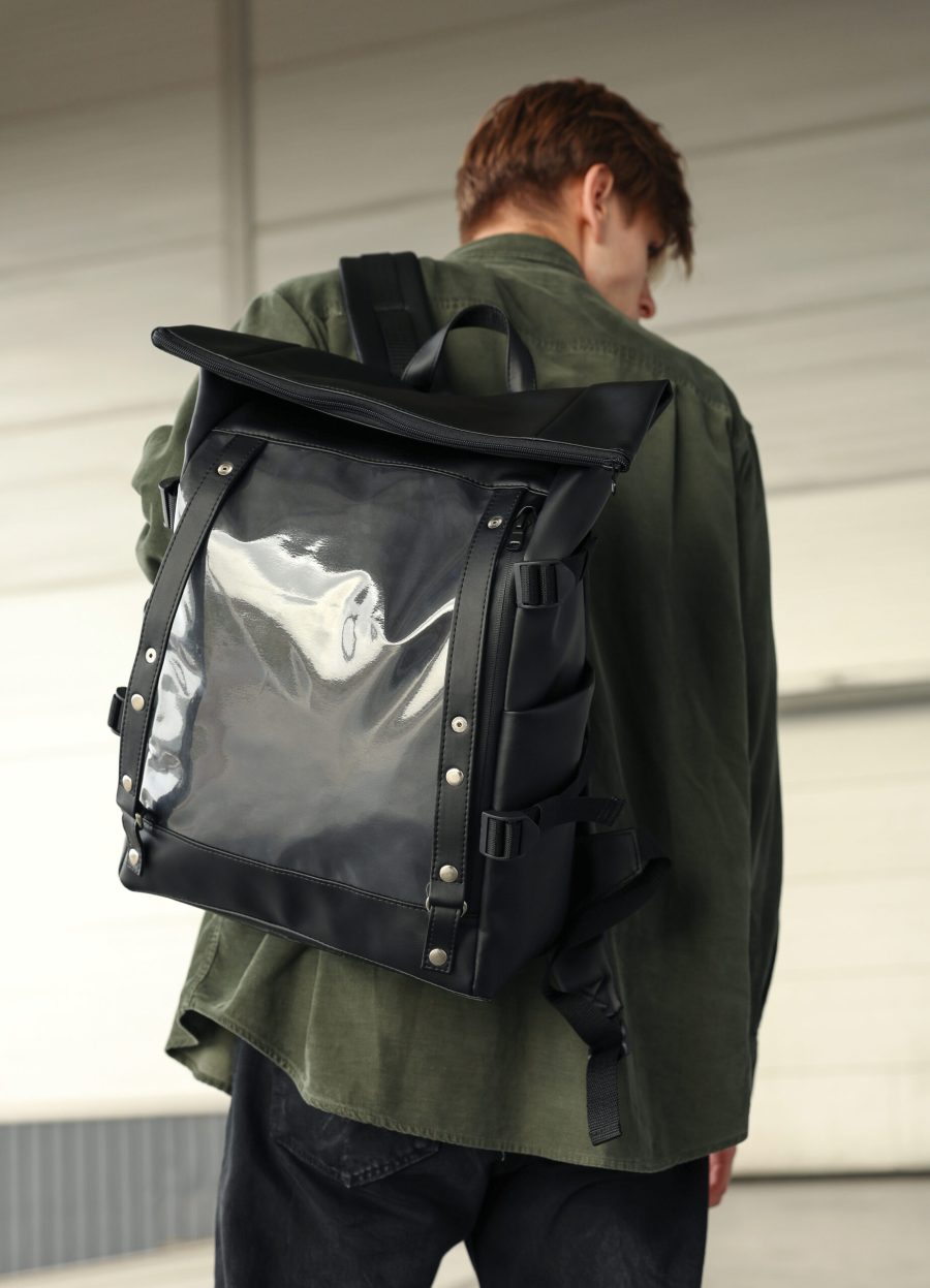 Мужской рюкзак Sambag RollTop Hacking черный