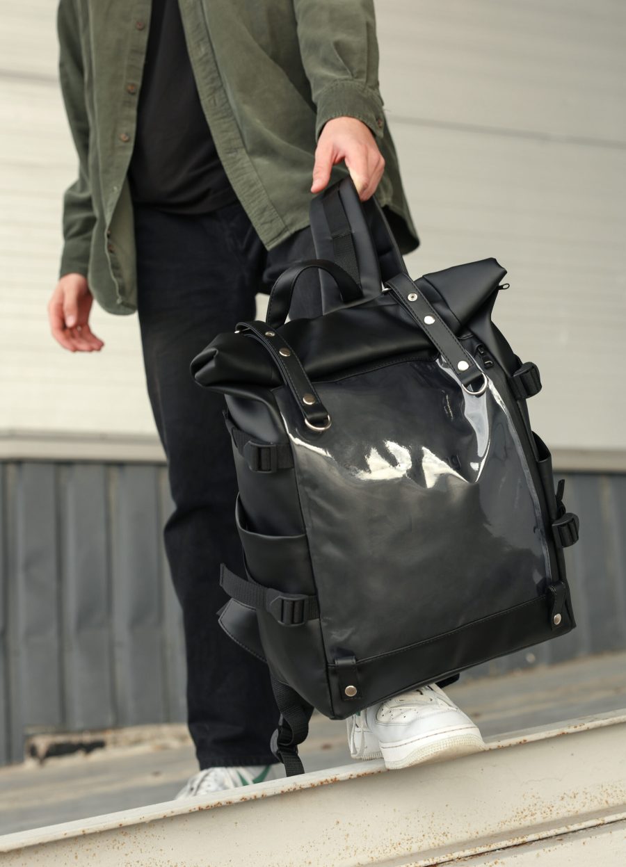 Мужской рюкзак Sambag RollTop Hacking черный