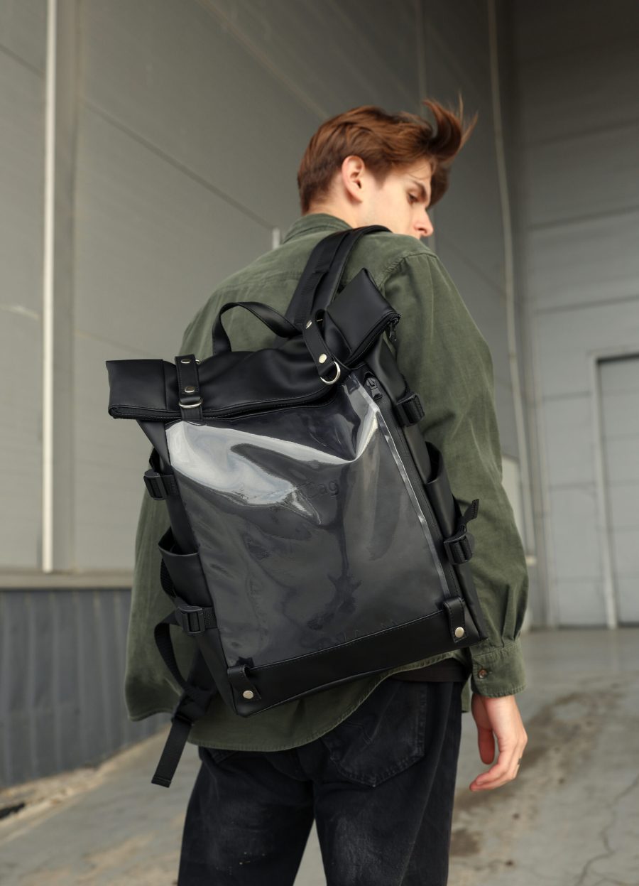 Мужской рюкзак Sambag RollTop Hacking черный