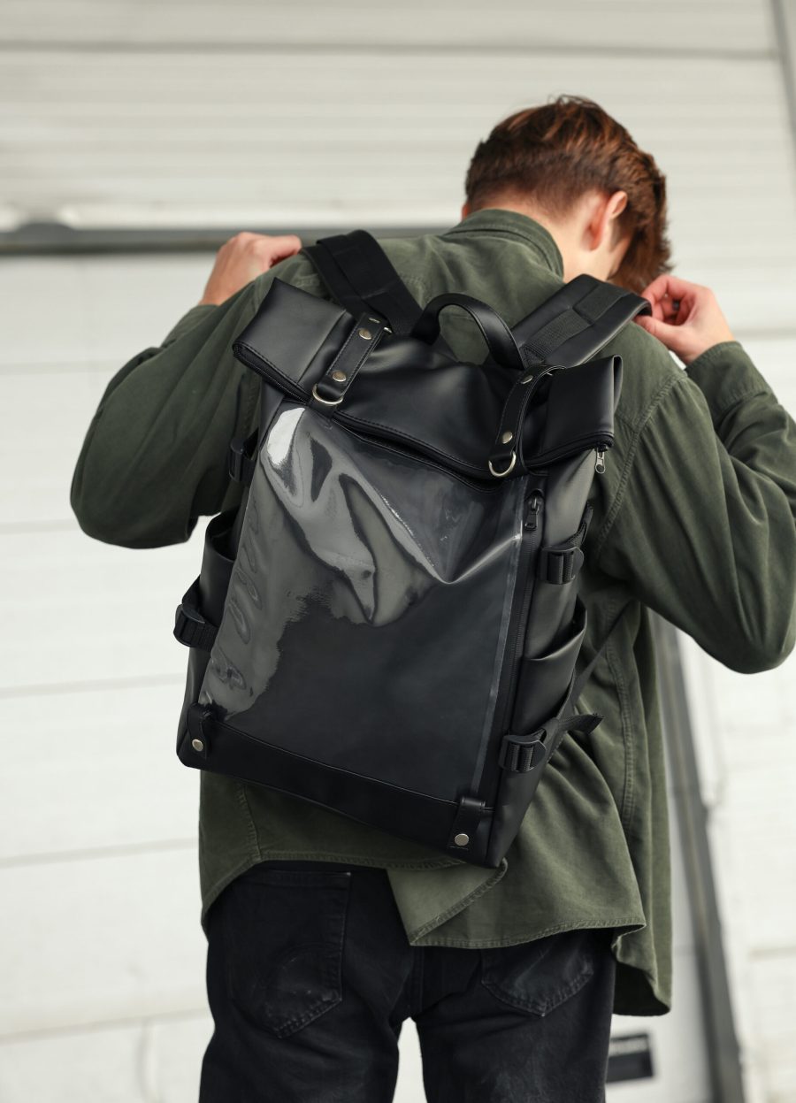 Мужской рюкзак Sambag RollTop Hacking черный