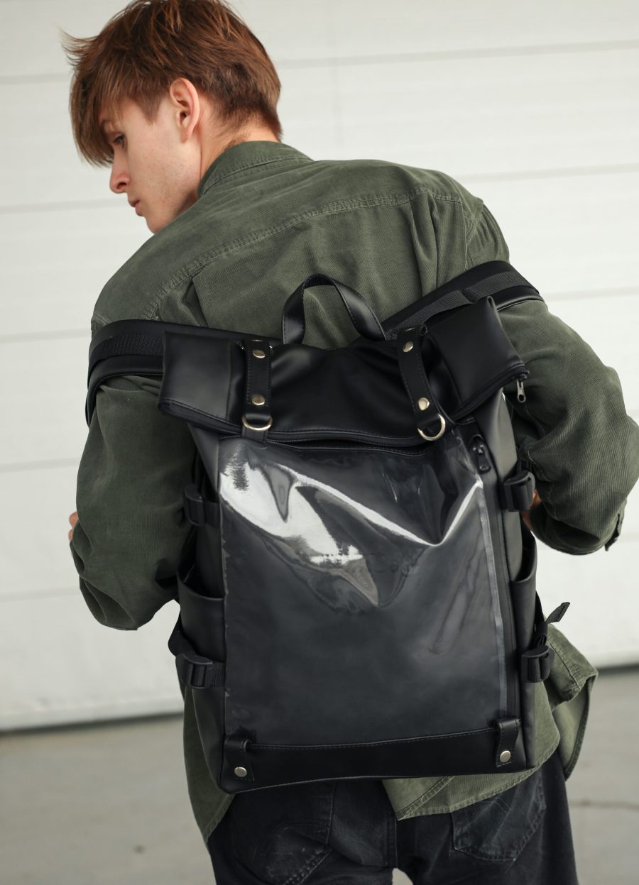 Мужской рюкзак Sambag RollTop Hacking черный