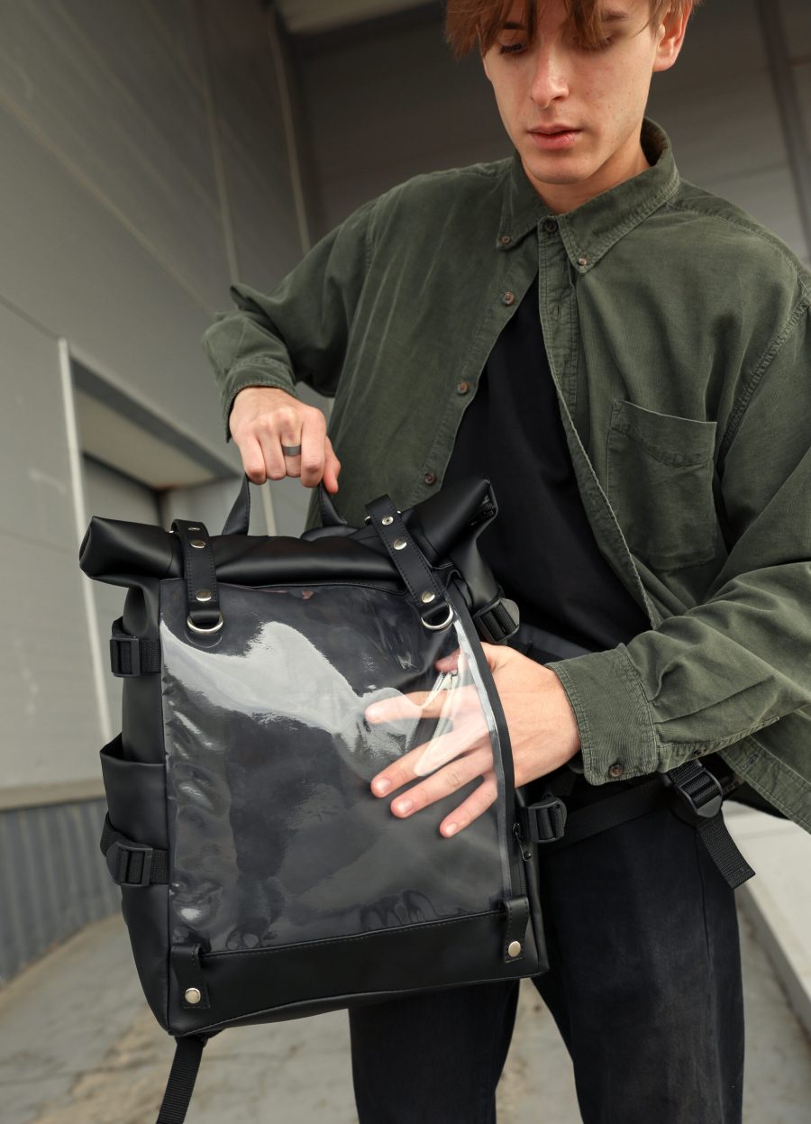 Мужской рюкзак Sambag RollTop Hacking черный